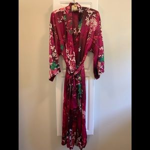 Natori Long Tied Front Floral Robe